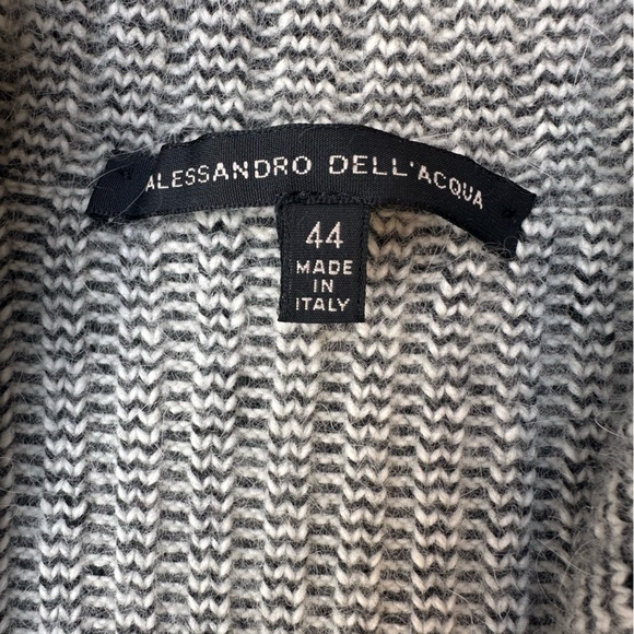 Alessandro Dell’Acqua Made in Italy Soft Wool Angora Blend Long Line Cardigan 44 - Picture 3 of 10